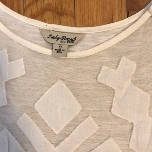 Lucky brand white sheer shaped tank - Picture 3 of 3